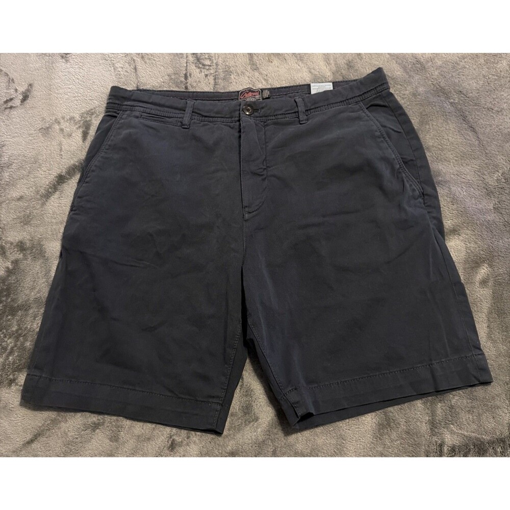 SIZE 34W Men’s Grayers Precision Stretch Chino Shorts Navy 8" Inseam